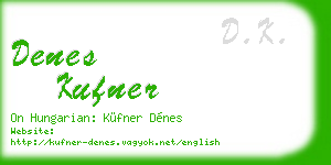 denes kufner business card